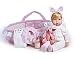 Paradise Galleries Molly & Fluffy Soft Baby Doll. 17 inch weighted baby doll comes with 8 Accessories. Age 3+