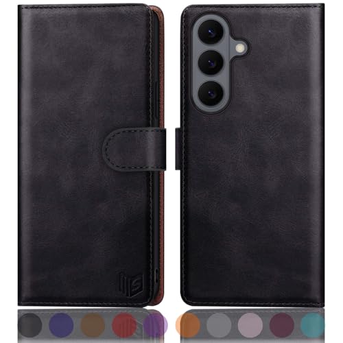 SUANPOT Etui Coque pour Samsung Galaxy S26 Plus [RFID Blocage] [Magnétique Protection] Fentes pour Cartes Protection Etui Housse Premium en Cuir PU pour...