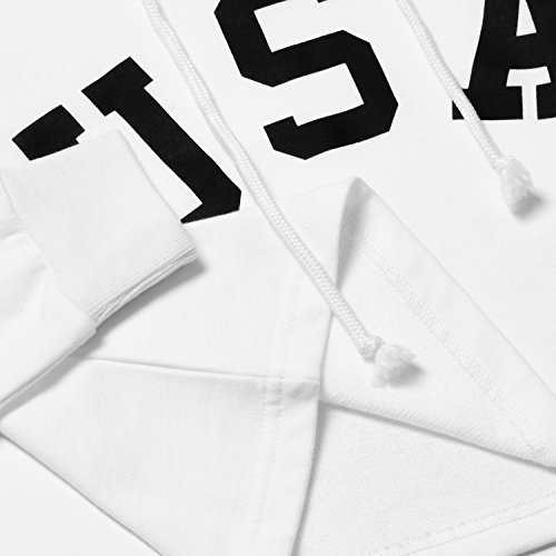 Perfashion Long Sleeve American Flag Cropped Top Hoodie For Women Teen Girls #TOP2