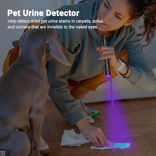1PCS UV Blacklight Flashlight Mini Blacklight Flashlight Pen Light for Water Leak Detection, Pet Urine, Hotel Inspections, Dry Stains and Dyes - image 5