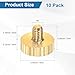 M METERXITY 10-Pack Knurled Thumb Screws, M3x4mm Solid Brass Flat Head Fully Threaded Knobs Bolts Fasteners W Grip for Electronic/Equipment/Industry/Home, Thumbscrew Threaded Knurled Tip