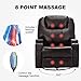 mecor Massage Recliner Chair PU Leather Recliner Chair with Heat Rocker Recliner with 360 Degree Swivel/Cup Holders/Remote Control for Living Room (Black)