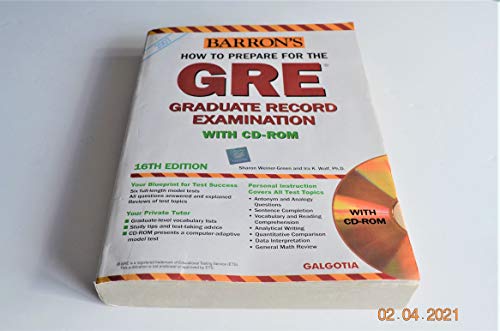 Barron's How To Prepare For The Gre: Graduate Record Examination
