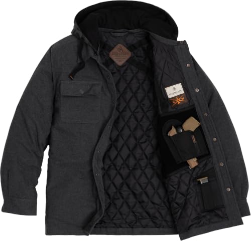 Image of Legendary Whitetails Men's Ccw Hooded Flannel Shirt Jacket Quilted Shacket