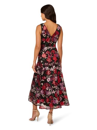 Adrianna Papell Women's Floral Sequin Ankle Dress - Image 3