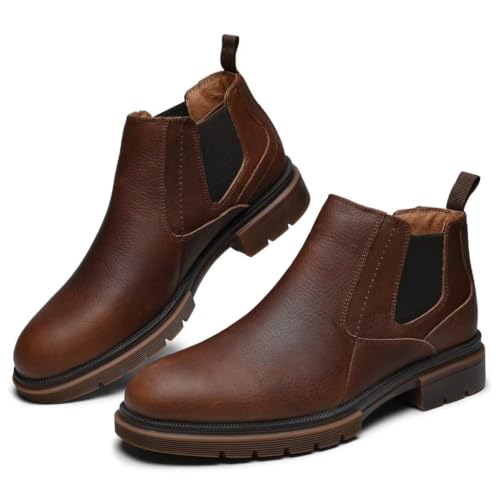 Image of Arkbird Chelsea Boots for Men Genuine Leather Oxford Casual and Formal Ankle Dress Boot