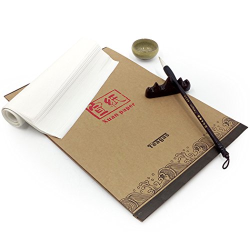 Teagas 35 Sheets Chinese Calligraphy Rice/Xuan Paper（14"x10"）