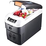 【FUENTE DE ALIMENTACIÓN】 Funciona con una fuente de alimentación de 12/24V DC y 110/220V AC, puede mover el frigorífico portátil sin problemas de casa a vehículo. En el embalaje original se incluyen un cable de alimentación de CC y un cable de alimentación de AC.