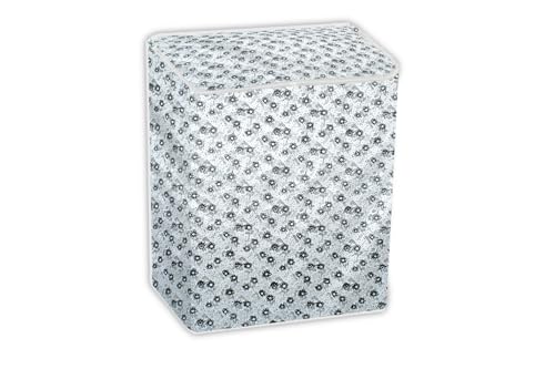 Image of The Furnishing Tree PVC Washing Machine Cover Compatible for Samsung 8.5 KG Semi-Automatic Top Loading WT85B4200GD /TL, Washing Machine Waterproof and dustproof, Floral Pattern Light Gray