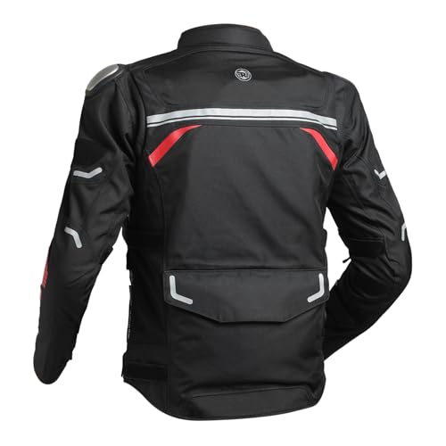 Image of Royal Enfield Crossroader Print Option| Knox CE Level 2 Protectors- Shoulders & Elbow | Ergo Protech Armours CE Level 1- Chest | CE Level 2 At Back For Excellent Impact Protection | RED M