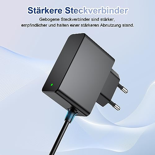 Ladekabel Kompatibel mit kärcher Fenstersauger, 5,5V Netzteil Ladegerät für WV2 WV5 WV6 WV7 KWI 1 WV1 KV4 WV2 Plus WV5 Premium WV5 Plus WV45 WV51 WV52 WV55 WV70, Kabellänge 1,5 m