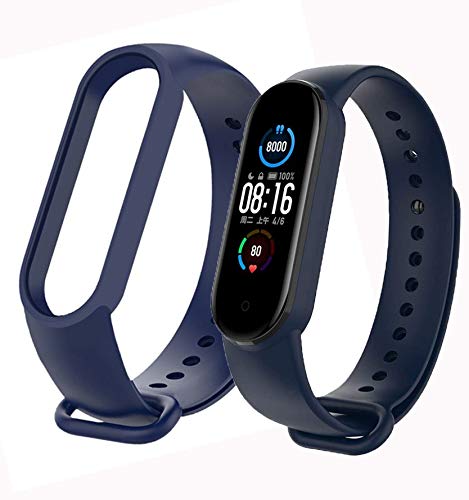 JUMP START Premium Soft Silicone Mi Band 5 Strap Waterproof Replacement Wristband Strap Fashion Accessory for Xiaomi Mi Band 5 (Tracker NOT Included) [Midnight Blue] (B08K7CTKND) Amazon Price History, Amazon Price Tracker