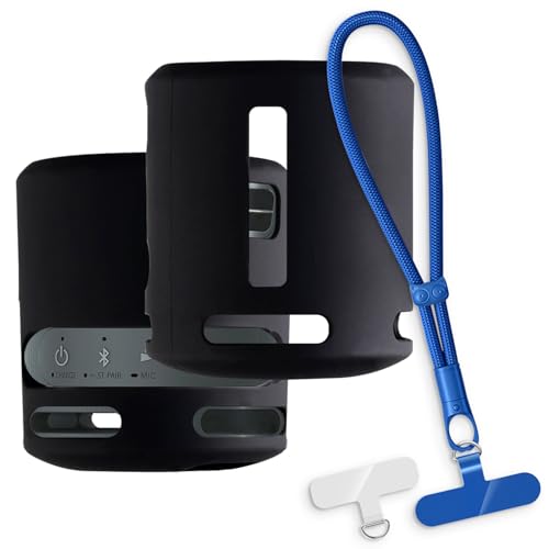 OAGELIM 2-in-1�ی�P�[�X�ƃ��X�g�X�g���b�v Sony SRS-XB100 �Ƃ̌݊������� ���O���\�ȃ��j���[�h�t���d�b�J�o�[�A����~�ߕ����h�~�O���b�v�n���h�� (�u���b�N + �u���[)