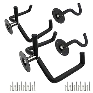 WANLIAN Guitar Wall Mount Hanger Horizontal,Electric Guitar Wall Mount Display Ukulele Slatwall Hawaiian Guitar Holder Bass Stand Rack Hook with Screws,2 Pack, Black - Les Beatles, Paul McCartney, John Lennon, RIngo Starr, George Harrison