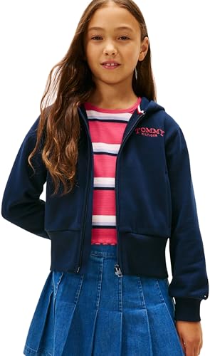 Tommy Hilfiger Mädchen Emb High Rib Hem Zip Thru Kg0kg08988...