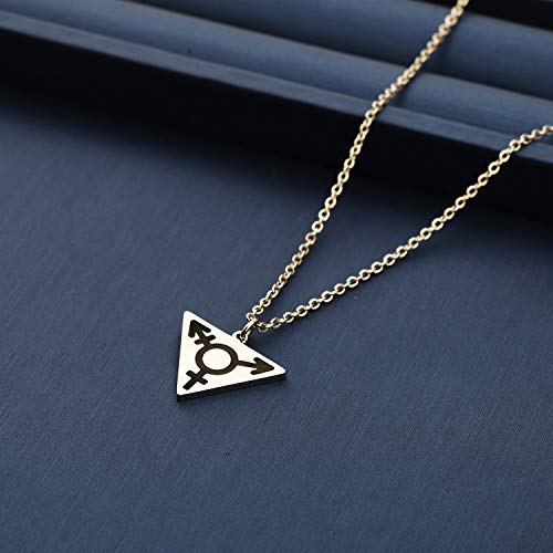 MYOSPARK Transgender Symbol LGBT Gay Triangle Pendant Necklace FTM MTF Transgender Pride Jewelry Bisexual Gay Lesbian Gift4