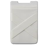 Libra スマホ カード収納 ポケット ホルダー ツイン クロスバンド ストレッチ素材 ICカード 落下防止 iPhone スマホ ホワイト