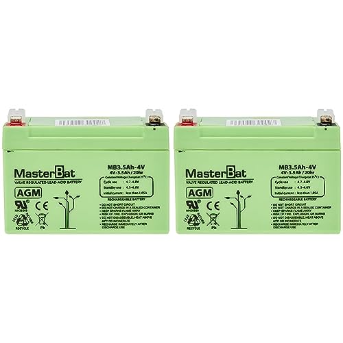Master U-Power Bleibatterie AGM 3,5 Ah 4 V (Packung mit 2)