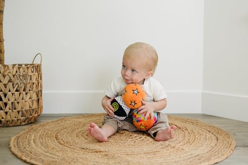 Genius Baby Toys Montessori Sensory Soft Balls with Sensory Sounds and Textures - Set of 3 - Practice Grasping - Gift Set Perfect for 6-12 Months Baby Toys