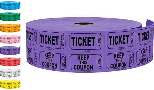 Tacticai 2000 Raffle Tickets, 50/50 Double Roll, Purple