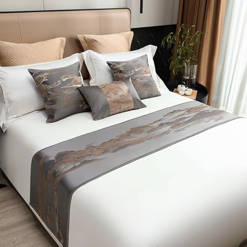 XHCTNN Luxury Jacquard Bed Runner Queen Size, 100% Polyester