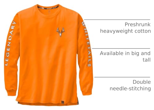 Image of Legendary Whitetails Mens Long Sleeve T-Shirt 100% Cotton Preshrunk Tee