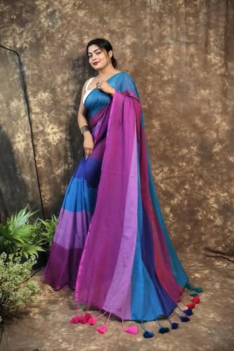 Image of Pure Cotton Saree | Soft & Lightweight | Handloom Woven Elegance for Festive & Casual Wear