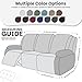 VANSOFY Recliner Couch Cover, 8-Pieces Stretch Recliner Sofa Cover Soft Jacquard Reclining Slipcover Furniture Protector with Elastic Bottom for Kid, Pets(3 Seat,Gray)
