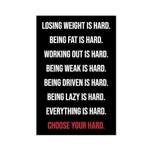 Choose Your Hard powerlifting canvas poster