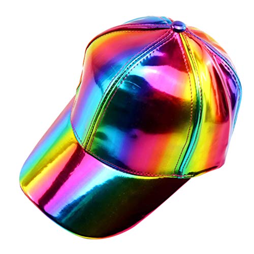LIOOBO Casquette de Baseball Holographique Des Années 80 Cosplay Holographique Galaxy Rave Hip Hop Costume Chapeau