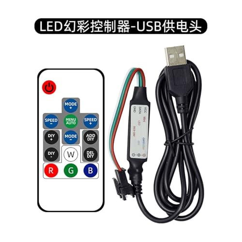 Contrôleur LED RGB 12V 24V télécommande infrarouge et alimentation USB