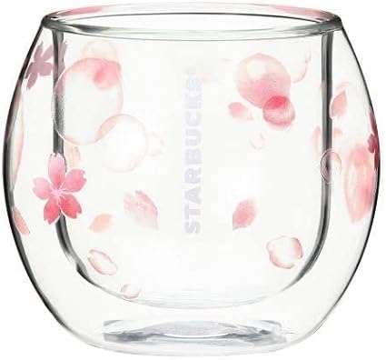 Amazon ダブルウォールグラス スターバックス さくら スタバ Sakura バブル グラス 18 22年 タンブラー 限定 桜 サクラ ノーブランド品 タンブラーグラス
