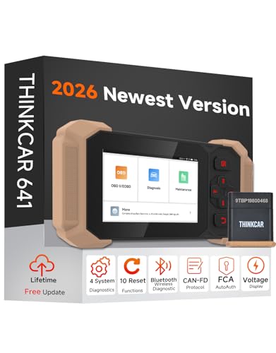 OBD2 Scanner,THINKCAR 641 Wireless Car Scanner Diagnostic Tool,Auto Scan Tool ABS/SRS/Transmission/Engine,2026 10 Resets - Detailed View