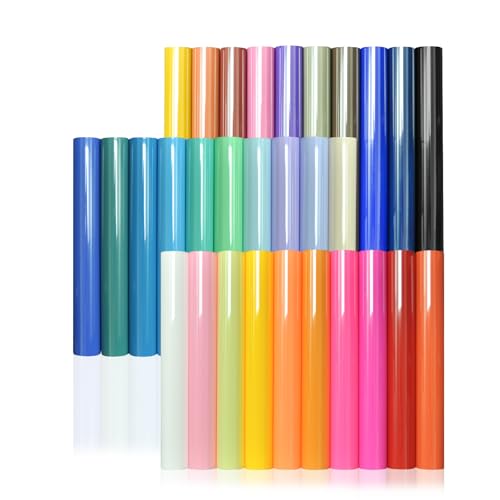 Puff HTV Heat Transfer Vinyl, 30Pcs 12' x 10' 3D Vinyl Bundle, for All...