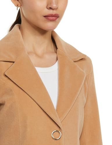 Image of Qube By Fort Collins Women's Knitted Hip Length Tweed Blazer - Stylish, Versatile, And Elegant For Office Or Casual Wear