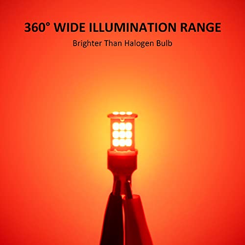 Fanteli 912 921 Led Bulb, Strobe Flashing 3Rd Third Brake Center High Mount Stop Light, 300% Brighter Non-Polarity T15 906 904 902 W16W Brilliant Red #TOP3