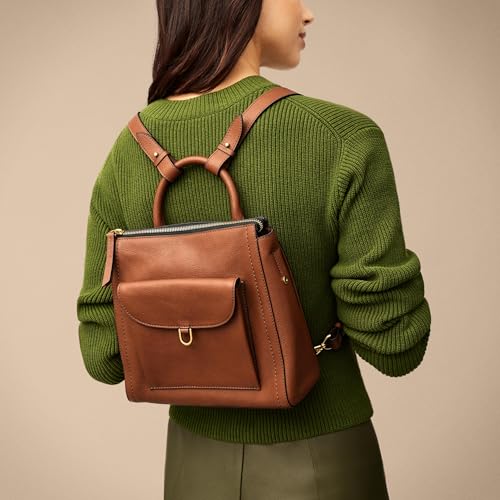 Image of Fossil Women's Parker Leather Convertible Backpack Purse Handbag for Women