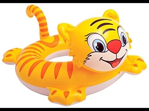 Akshaj New Tiger Shape Inflatable Kiddie Swim Pool Water Float Ring Tube with Handles Boat for Kids Sitting Rider for 0-3 Years Babies 2