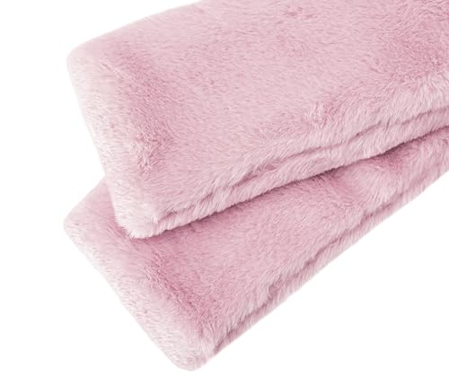 Image of Lilax Girls Cozy Faux Fur Long Sleeve Crew Neck Dress Coat