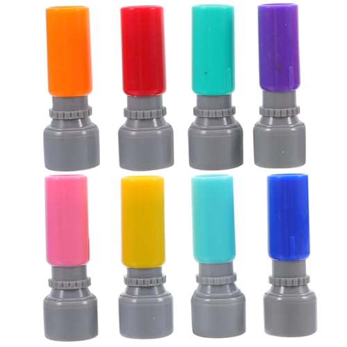 Veemoon 8piezas con Sellos De Plástico para Sellos para Manualidades Fomenta La Expresión Fiestas Infantiles y Proyectos De Aula