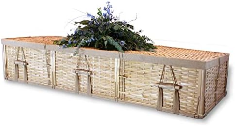 4-Point Bamboo Casket - A Sleek, Handcrafted Casket Made from Fast-Growing, Renewable Bamboo for The Perfect Green Burial.