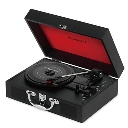 Ricatech RTT25 Tourne-disque – Tourne-disque portable léger avec haut-parleurs, Line-In, Ligne de sortie RCA, Bluetooth… - Les Beatles, Paul McCartney, John Lennon, RIngo Starr, George Harrison Ricatech RTT25 Tourne-disque - Tourne-disque portable léger avec haut-parleurs, Line-In, Ligne de sortie RCA, Bluetooth… – Image 3