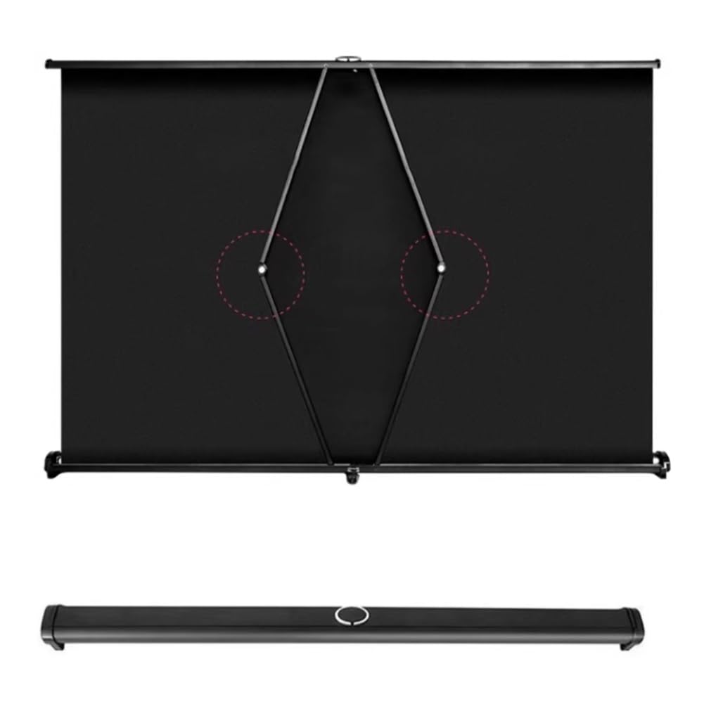 Piccolo Schermo Portatile per proiettore da 20 Pollici, Schermo per proiettore Retrattile da Terra 16:9 con Supporto, Schermo cinematografico Mobile da Tavolo da 40 Pollici(40inch)