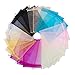 LOOKSGO 50 Pcs 6x9 Inches Wedding Party Favor Gift Bag Drawstring Organza Bags 10 Color Mix