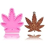 Forma Molde Silicone Artesanato Folha Chaveiro Para Resina