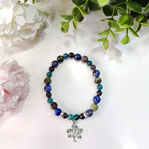 Image of Shubhanjali Crystal Elastic 8mm Stretch Customized Bracelet for Men and Women-(Standard,Multicolor)