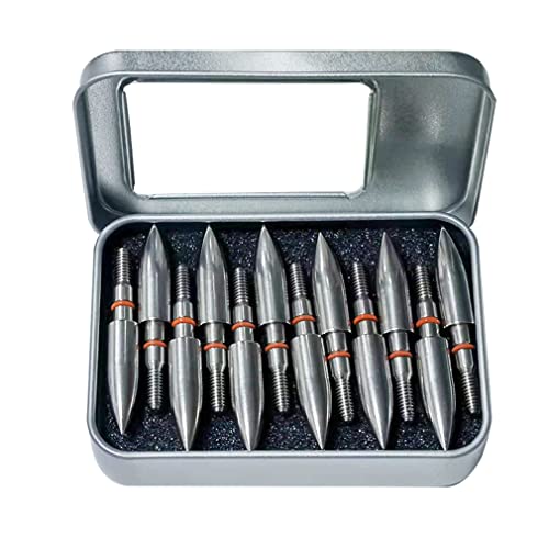 Archery Target Points 150 Grains Archery Field Points Arrowheads,5/16″ Stainless Steel Screw In Archery Field Tips And Broadheads (1 Dozen 12 Pcs) #TOP4