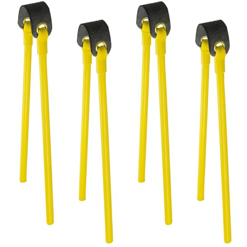 Shappy 2/4/8 Pcs Slingshot Replacement Band Sets Heavy Pull Slingshot Replacement Rubber Bands Tubular Elastic Rubber Band for Hunting Catapults Outdoor Games(Yellow,4 Pieces)