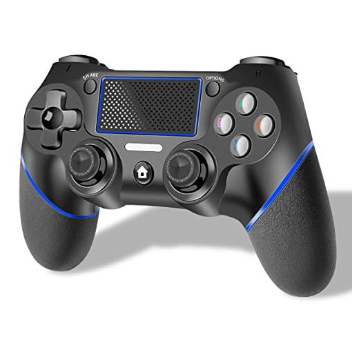 CHEREEKI Mando para PS4, Mando Inalámbrico para PS4 / PS4 Pro / PS4 Slim, con Pantalla Táctil de Vibración Dual de Seis Ejes, Compatible con Playstation 4
