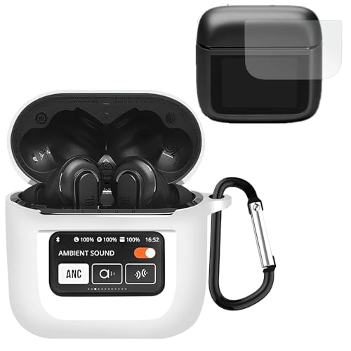 ELYBYYLE for JBL Tour Pro2 �P�[�X JBL Tour Pro2�p �ی�J�o�[ �ی�P�[�X �V���R���P�[�X �����[�d�\ �S�ʕی� �����h�~ �L�Y�h�~ �ϏՌ� �h�o �y�� ���[ �J���r�i�t�� �J���r�i �z���C�g